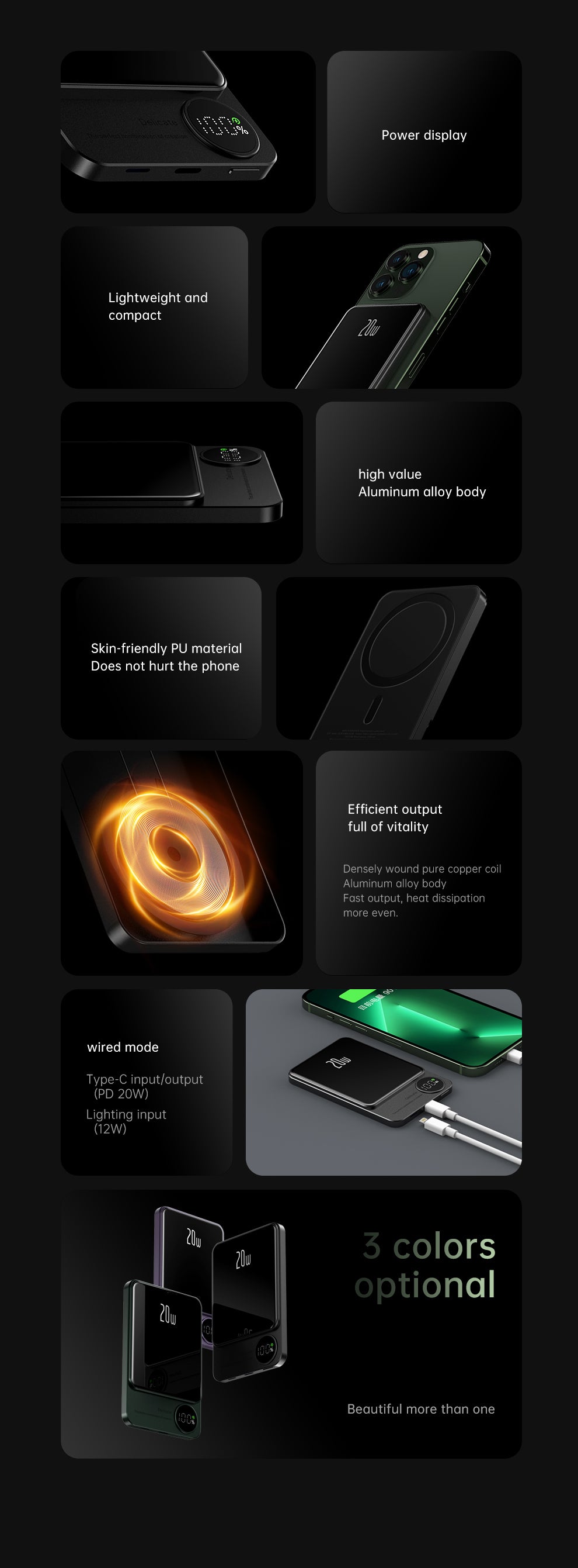 Babji Magnetic Portable Charger, 5,000mAh Wireless Portable Charger with USB-C Cable, Battery Pack, Magsafe-Compatible with iPhone 15/15 Plus/15 Pro/15 Pro Max, iPhone 14/13/12 Series and more Babji Magnetic Portable Charger, 5,000mAh Wireless Portable Charger with USB-C Cable, Battery Pack, Magsafe-Compatible with iPhone 15/15 Plus/15 Pro/15 Pro Max, iPhone 14/13/12 Series and more