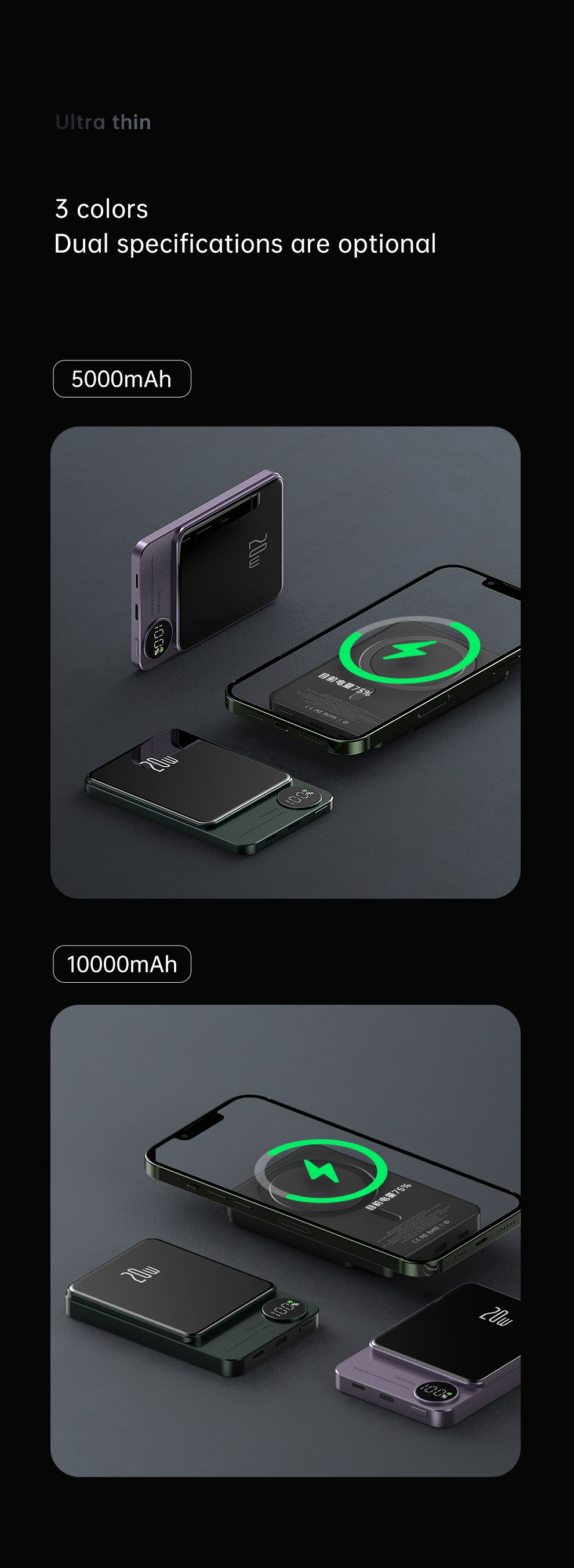 Babji Magnetic Portable Charger, 5,000mAh Wireless Portable Charger with USB-C Cable, Battery Pack, Magsafe-Compatible with iPhone 15/15 Plus/15 Pro/15 Pro Max, iPhone 14/13/12 Series and more Babji Magnetic Portable Charger, 5,000mAh Wireless Portable Charger with USB-C Cable, Battery Pack, Magsafe-Compatible with iPhone 15/15 Plus/15 Pro/15 Pro Max, iPhone 14/13/12 Series and more